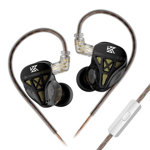 Écouteurs intra-auriculaires filaires semi-ouverts, oreillettes filaires, Design ergonomique, suppression du bruit, pour Sport, jeu, basse, HiFi, avec Microphone, KZ-DQS