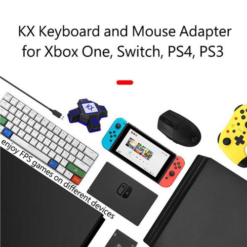 Adaptateur Clavier Et Souris Pour Manette De Jeu, Convertisseur Pour Ps4, Ps3, Xbox One, Nintendo Switch, Accessoires De Jeu Fps