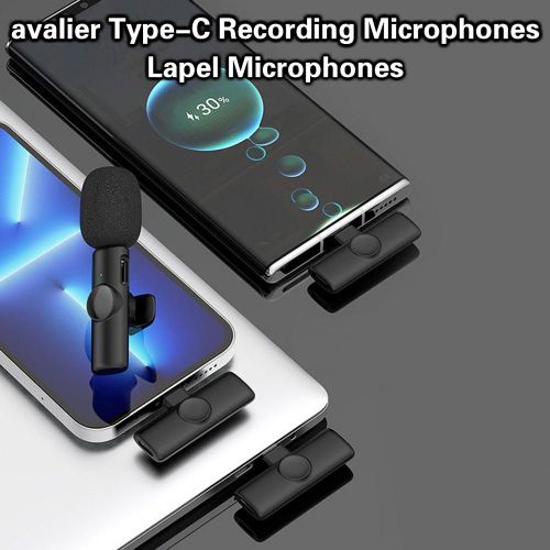 Microphones statiques sans fil Plug Play avec récepteur, microphones à revers, diffusion en direct, Lavalier, Type-C, technologie 2.4G, 2 pièces
