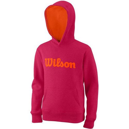 Script Cotton Po Sweat À Capuche Enfants - Pink , Orange