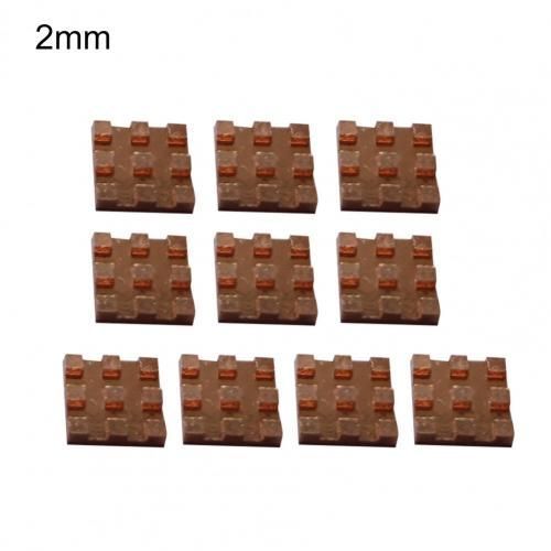 Dissipateur thermique universel, bonne Dissipation thermique, refroidisseur de radiateur arrière adhésif en cuivre pour RAM 2/3/4/6mm 10 pièces