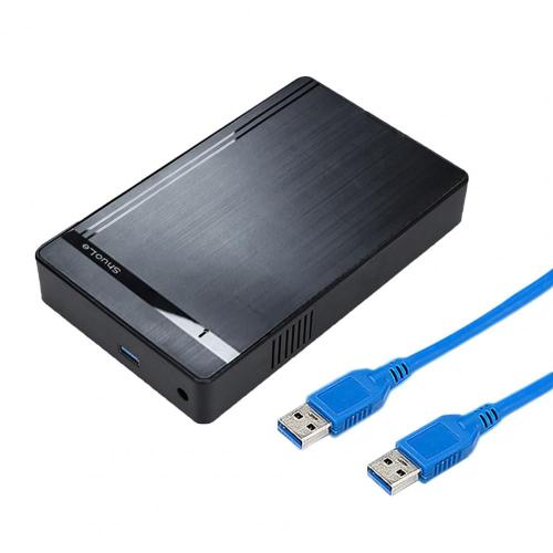 Boîtier de disque dur 2.5/3.5 ""sans pilote, stockage de données, veille intelligente, boîtier ABS, adaptateur SATA vers USB 3.0 pour la maison, 1 jeu