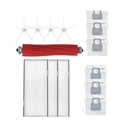 Brosse pentagone blanche principale, tissu antibactérien jetable, filtre la poussière, sac, nouveau pour Roborock S7 Maxv Ultra/T8plus