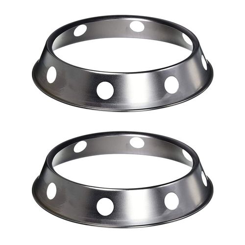 Support de casserole Wok 2 pièces, anneau de Support Wok/fond rond métallique, taille universelle pour poêles à frire cuisinière à gaz