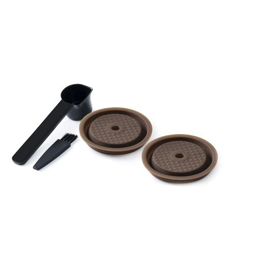 Capsules réutilisables en Silicone pour Nespresso VertuoLine et VertuoLine, 2 pièces, rechargeables et compatibles