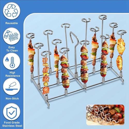 Support de brochettes pour Ninja Foodi, support de grillades, en acier inoxydable pour la cuisine à domicile, accessoires de four