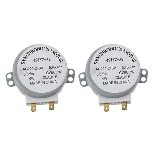 Moteur synchrone de platine 2x AC 220-240V 50/60Hz 5/6RPM 4W pour four Miniwave