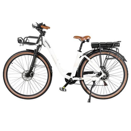 Samebike Rs-A07 Vélo Électrique,Moteur 500w, Batterie 36 V 13 Ah, Pneu 2,8 X 1,95 Pouces, Vitesse Maximale De 35 Km/H, Autonomie Maximale De 80 Km, Triple Suspension - Blanc