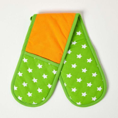 Gant De Cuisine Double Étoiles - Orange & Vert