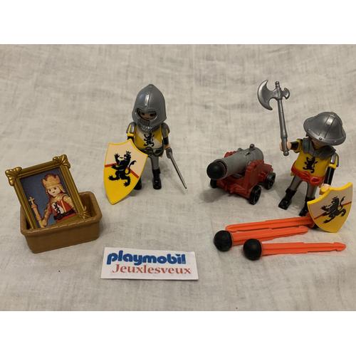 Les Chevaliers Du Lion Playmobil Avec Boulet De Canon, Missiles Et Tableau Du Roi Du Château Fort - Set 6000 4871 6001 4870 6006 4865 Pour Tournoi Aigle Knights Novelmore