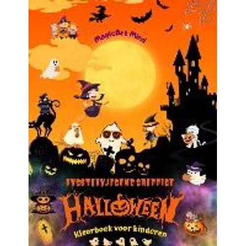 Angstaanjagend Grappige Halloween | Kleurboek Voor Kinderen | Schattige Horrorscènes Om Van Halloween Te Genieten