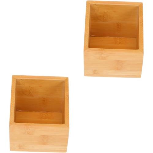 Kakix2pcs 2 Pièces Boîte De Rangement De Sachets De Thé Conteneur De Bonbons Support En Bois Conteneur Pour La Nourriture Boîte À Bijoux Support Couverts Boîte De Rangement Comptoir