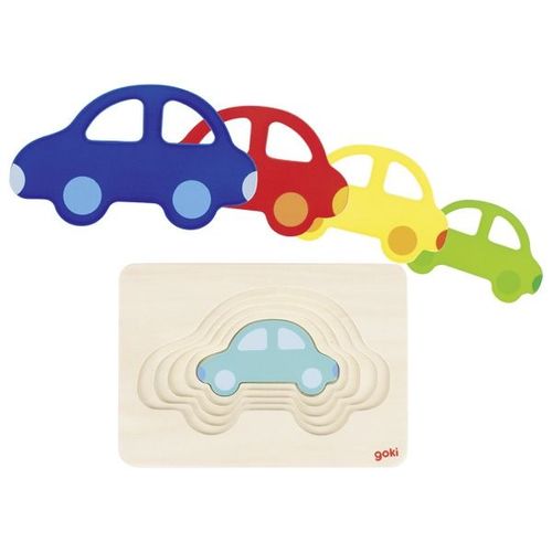 Goki 57485 Puzzle En Bois À 5 Couches Voiture