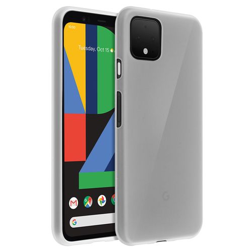 Coque Google Pixel 4 Silicone Gel Flexible Résistant Ultra Fine Blanc Givré