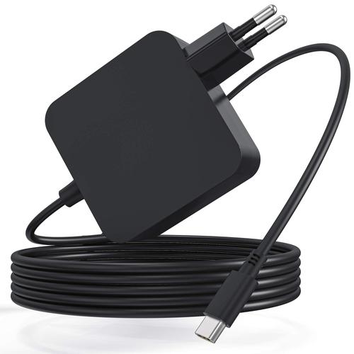 65W Chargeur USB C Ordinateur Portable pour Macbook Pro/Air, Lenovo Thinkpad Yoga, HP Chromebook, ASUS Zenbook, Huawei Matebook, Dell Latitude, Acer Chromebook, Google, Samsung, Alimentation USB C