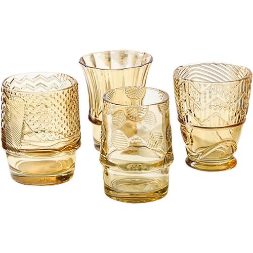 Ambre Ensemble De Verres Empilables | Ensemble De Verres À Eau De Bar | Tasses En Verre En Forme De Poisson, Ensemble De Verres À Eau, Verres À Bière, Verres De Cuisine