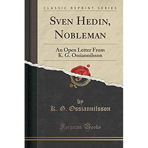 Ossiannilsson, K: Sven Hedin, Nobleman