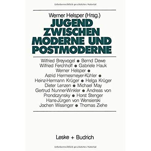 Jugend Zwischen Moderne Und Postmoderne