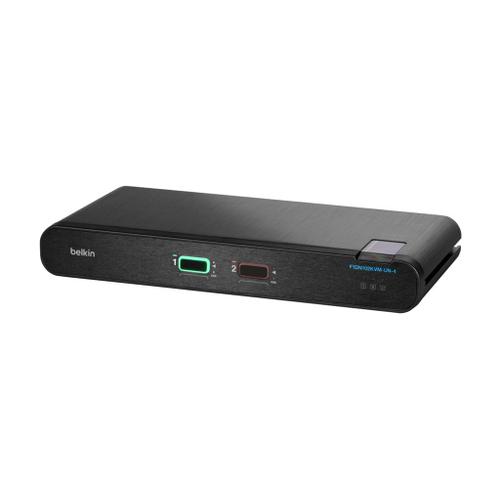 Belkin Universal Secure - 2ème génération - commutateur écran-clavier-souris/audio - 2 x KVM / audio - 1 utilisateur local - de bureau - Conformité TAA