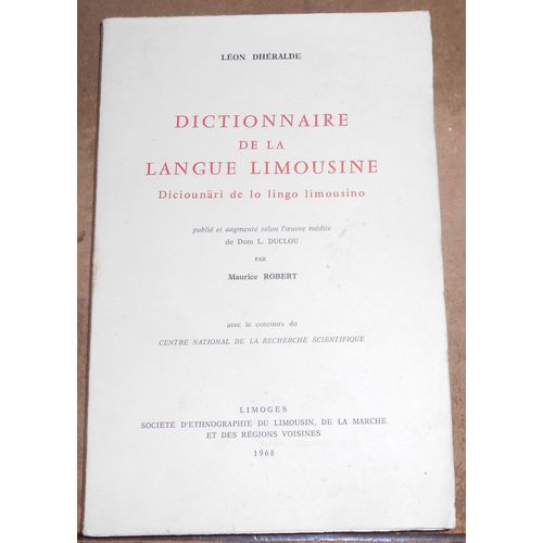 Dictionnaire De La Langue Limousine Tome I