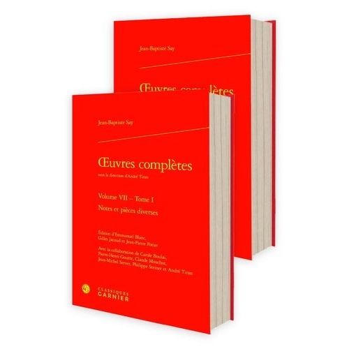 Oeuvres Complètes - Volume 7, Notes Et Pièces Diverses, 2 Volumes