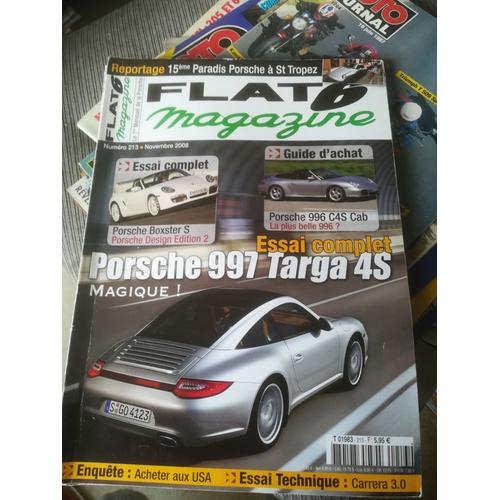 Flat 6 Magazine 213 De 2008 Targa 4s,Boxster S,996 C4s Cab