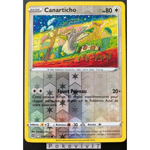 Carte Pokemon Canarticho 115/172 Reverse Epée Et Bouclier