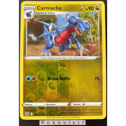 Carte Pokemon Carmache 108/172 Reverse Epée Et Bouclier