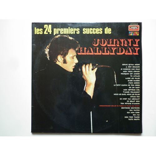 Johnny Hallyday Double 33tours Vinyles Les 24 Premiers Succès De Johnny Hallyday Disques Label Blanc Lettre B