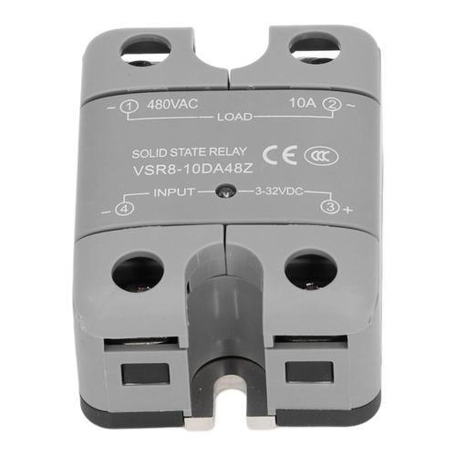 Relais à semi-conducteurs avec indicateur LED contrôle cc isolation optique ca relais SSR entrée 3-32VDC sortie 10A 480VAC