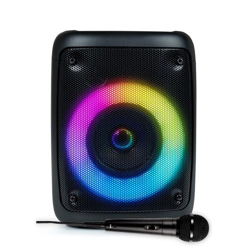 Enceinte Active sur Batterie rechargeable PARTY PARTYBTHPS - avec Bluetooth USB SD, Effet Lumineux à LED - 30W - Micro Karaoké
