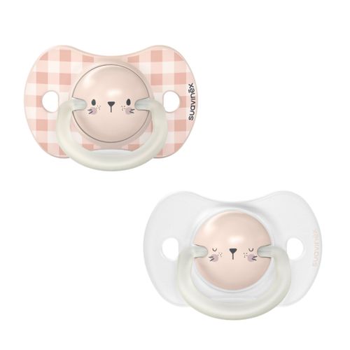 Lot De 2 Sucettes Symétrique Sx Pro 0-6 Mois Night&day Lapin