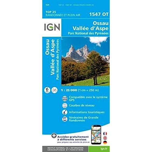 Ossau - Vallée D'aspe - Parc National Des Pyrénées 1 : 25 000