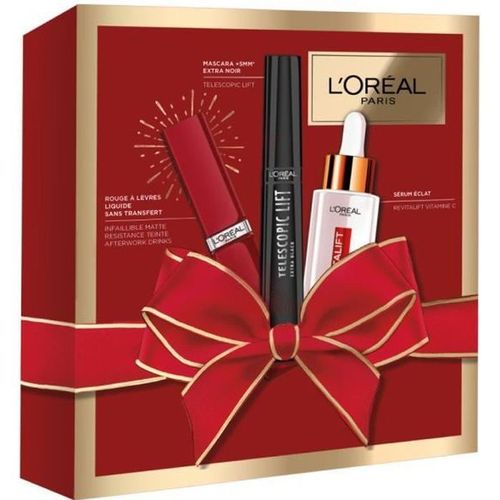 Coffret Cadeau - Sérum Vitamine C, Mascara Telescopic Lift, Rouge À Lèvres Liquide Mat 