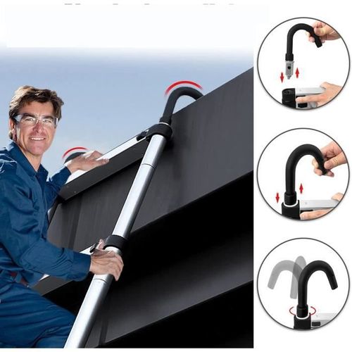 Echelle Télescopique en Alluminium Extensible Multifonction - YUENFONG - 3,8M - Charge Max150 kg - 12 barreaux