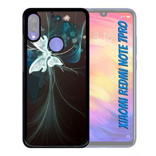 Coque Pour Xiaomi Redmi Note 7 Pro - Butterfly Vector Art - Noir