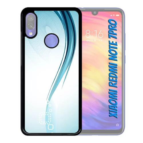 Coque Pour Xiaomi Redmi Note 7 Pro - Forme Bleu Arrondi - Noir