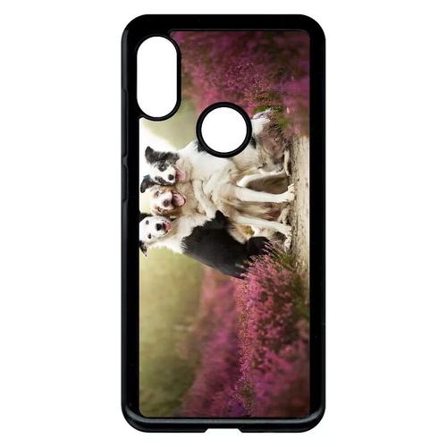 Coque Pour Xiaomi Redmi Note 6 Pro - Trois Chiens Copains - Noir