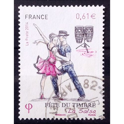 Fête Du Timbre 2014 - Danseurs De Salsa 0,61 (Très Joli N° 4904) Obl - Cachet Rond - France Année 2014 - N26938