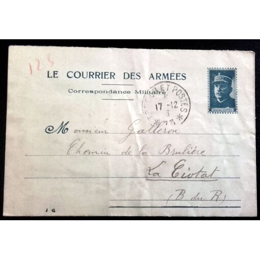 14 18 Carte Lettre Fm Avec Portrait Du General Joffre En 1915 Modele 1 Rakuten