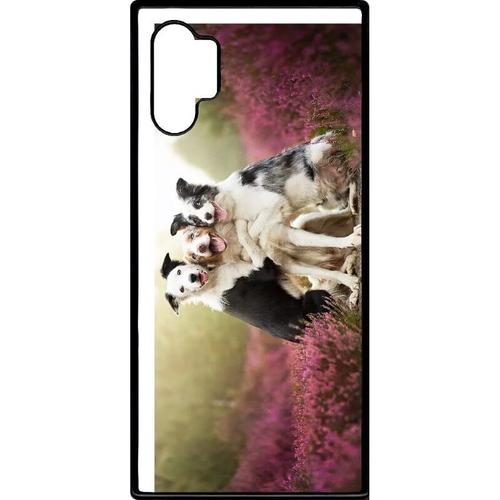 Coque Pour Galaxy Note 10+ - Trois Chiens Copains - Noir