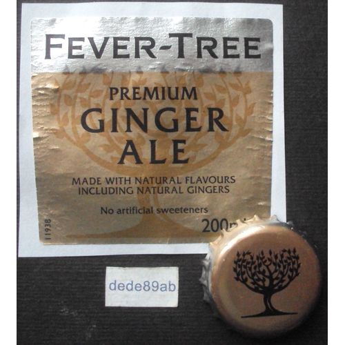 Capsule De Soda Au Gingembre Anglais Et Étiquette " Fever-Tree " Premium Ginger Ale..