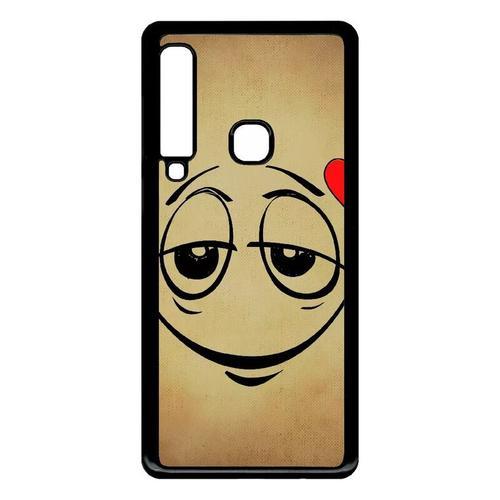 Coque Pour Galaxy A9 (2018) - Smiley Amoureux - Noir