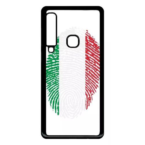 Coque Pour Galaxy A9 (2018) - Empreinte Digitale Drapeau Italie Italy - Noir