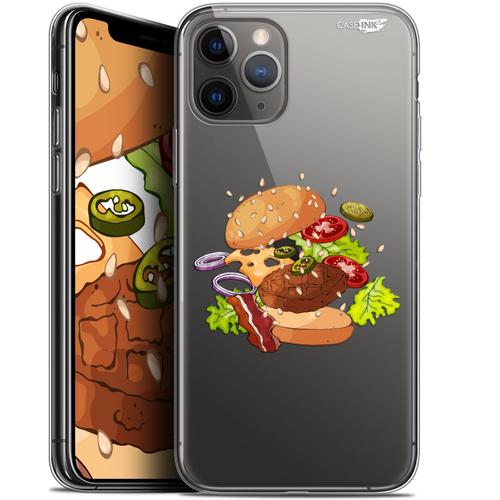 Caseink Coque Pour Apple Iphone 11 Pro Max (6.5 ) Gel Hd [ Imprimé En France - Iphone 11 Pro Max Coque - Souple - Antichoc ] Splash Burger