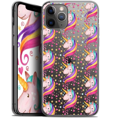 Caseink Coque Pour Apple Iphone 11 Pro Max (6.5 ) [Gel Motif Hd Imprimé En France Collection Fantasia Design Licorne Etoilée - Souple - Ultra Fin ]