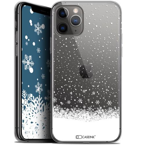 Caseink Coque Pour Apple Iphone 11 Pro (5.8 ) [Gel Motif Hd Imprimé En France Collection Noël 2017 Design Flocons De Neige - Souple - Ultra Fin ]