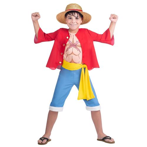 Déguisement Luffy One Piece Enfant - Taille: 10 - 12 Ans (140 - 152 Cm)