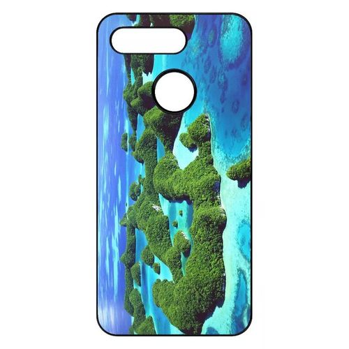 Coque Pour Honor View 20 - Plage Avec Dunes De Verdure - Noir