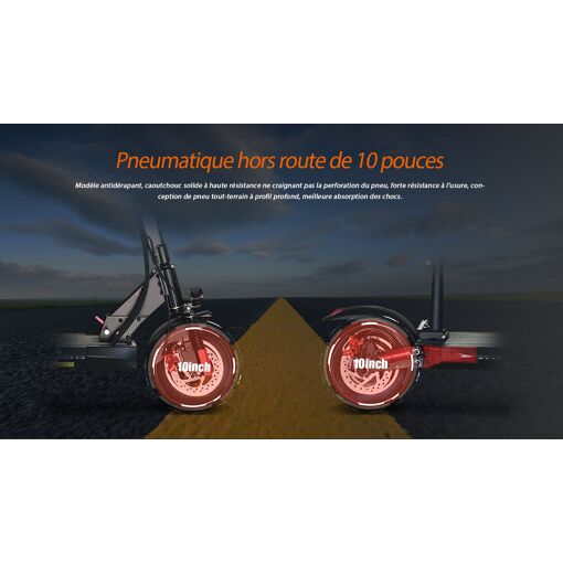 Trottinette électrique M4 Pro 800W – 50km D’autonomie, Batterie 48V 16Ah, Pliable Tout-terrain Pour Adultes